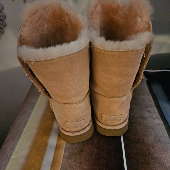 Ugg Marciela II Genuine Shearling Chestnut Brown Suede Boot - Picture 4 of 7